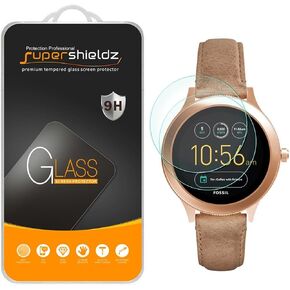 Supershieldz (2 Pack) Designed for Fossil Q Venture Gen 3 Smartwatch Tempered Glass Screen Protector, (Full Screen Coverage) 0.33mm, Anti Scratch, Bubble Free