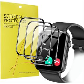 Compatible for IOWODO R30 Pro Smart Watch Screen Protector, [3 Pack] 3D Full Coverage PET Soft Screen Protector Film Compatible for IOWODO R30 Pro 1.85'' HD Smart Watch (3 Pack)