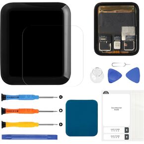 For Apple Watch Series 3 Screen Replacement (G-PS) S3 38MM/42MM LCD Display Touch Digitizer Assembly For Apple Watch3 Matrix Glass Panel Lens Repair Parts Kit with Protector Film +Tools (42mm G-PS)