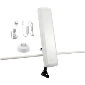 Outdoor TV Antenna Long Range Smart TV Antenna, Antop TV Antenna Amplified Digital Indoor HDTV Antenna, 75 Miles Range