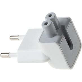 AC Adapter Europe Plug, Converter Travel Charger Adapter for MB Book Mac/iBook/iPhone/iPod AC Power Adapter Brick (1- Pack)