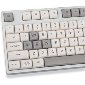Gliging PBT 137 Key XDA Profile DYE-SUB Keycaps Japanese Grey Personalized Theme Keycap for Cherry Mx Switch Mechanical Keyboard