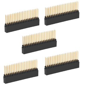 2 x 20 (40pin) Extra Tall Female 0.1 Inch Pitch Stacking Header Female Pin Header Compatible with Raspberry Pi (Pack of 5)