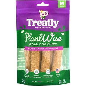 PlantWise Vegan Chews Dog Treats - Berries/Grass Flavor, 9oz/1 Pack