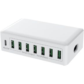 USB Charging Station 8-Port Fast 20W PD Charging Hub Multi USB Charger Station Smart Power Supply for Cell Phones,Tablets, etc in Saudi Arabia