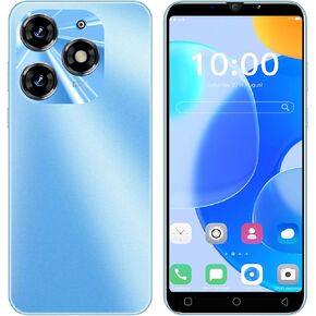 Cheap Mobile Phones, 5.0 Inch, Android 10.0, Dual SIM 3G Smartphones, Quad Core, 16GB ROM【Expandable up to 128GB】, Dual Camera, GPS/Face ID Cell Phones (5.0''-Light Blue)
