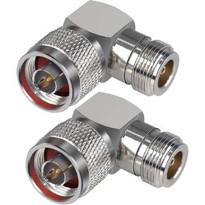 N Type Right Angle Adapter TUOLNK N Male to N Female 90 Degree L Shape RF Coax Connector N Type Elbow Coaxial Adapter for WiFi Antenna Extension Cable 2pcs