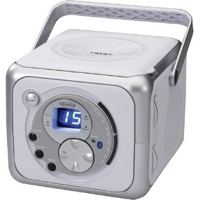 Jensen CD-555RS Red CD Bluetooth Boombox Portable Bluetooth Music System with CD Player +CD-R/RW & FM Radio with Aux-in & Headphone Jack Line-in Limited Edition- (Red)
