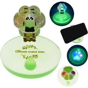Phone Stand for Desk,Cute Phone Stand with Foldable Luminous Panda Element with Cat's Paw Cover - Dream Comes True Base,Blessing Gifts Cell Phone Stand for All Smartphones