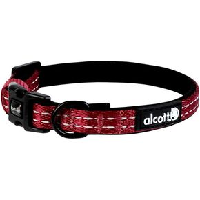 طوق Alcott Adventure للكلاب مع خياطة عاكسة وبطانة من النيوبرين، متوسط، وردي in Kuwait