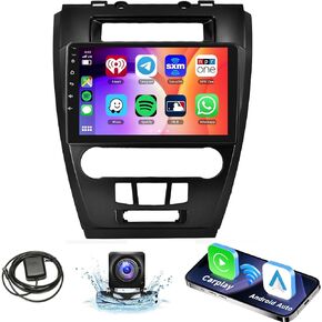 2G 64G Radio for Ford Fusion Mondeo Mustang 2009-2012 Android Car Stereo CarPlay Android Auto, Rimoody 10 Inch Touch Screen Mirror Link Bluetooth FM/RDS GPS WiFi SWC Backup Camera