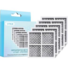 فلتر هواء الثلاجة LFX31945ST لجهاز LG LT120F LFX31925ST LFX31925SW LFX31925SB LFX25991ST LFX31945ST LFX329345ST LFX33975ST LFX29927ST ADQ73214404 (عبوة من 5) in Kuwait