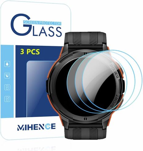 متوافق مع واقي شاشة الساعة الذكية OUKITEL BT10، طبقة حماية من الزجاج المقوى 9H متوافق مع OUKITEL BT10 / GAMSARO 1.43 بوصة للساعة الذكية (3 قطع) in Kuwait