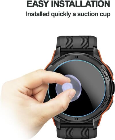 متوافق مع واقي شاشة الساعة الذكية OUKITEL BT10، طبقة حماية من الزجاج المقوى 9H متوافق مع OUKITEL BT10 / GAMSARO 1.43 بوصة للساعة الذكية (3 قطع) in Kuwait