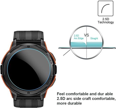 متوافق مع واقي شاشة الساعة الذكية OUKITEL BT10، طبقة حماية من الزجاج المقوى 9H متوافق مع OUKITEL BT10 / GAMSARO 1.43 بوصة للساعة الذكية (3 قطع) in Kuwait