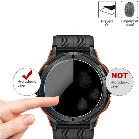 متوافق مع واقي شاشة الساعة الذكية OUKITEL BT10، طبقة حماية من الزجاج المقوى 9H متوافق مع OUKITEL BT10 / GAMSARO 1.43 بوصة للساعة الذكية (3 قطع) in Kuwait