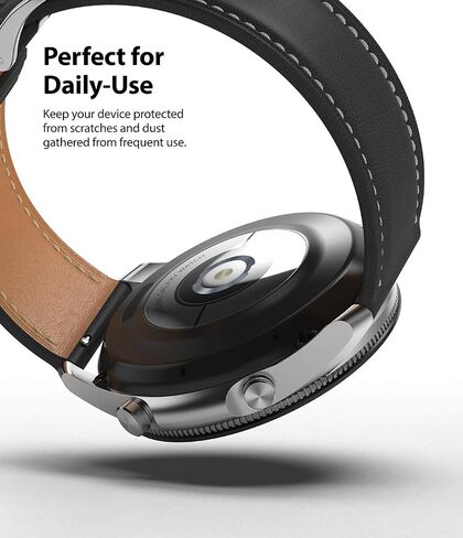 تصميم Ringke Bezel متوافق مع ساعة Galaxy Watch 3 مقاس 45 مم، غطاء لاصق بحلقة لاصقة مضادة للخدش من الفولاذ المقاوم للصدأ - فضي مخرش [45-42] in Saudi Arabia
