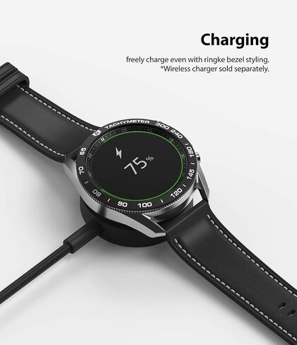 تصميم Ringke Bezel متوافق مع ساعة Galaxy Watch 3 مقاس 45 مم، غطاء لاصق بحلقة لاصقة مضادة للخدش من الفولاذ المقاوم للصدأ - فضي مخرش [45-42] in Saudi Arabia