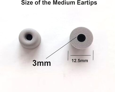 Suspirit سماعات أذن من إسفنج الذاكرة بديلة لسماعات الأذن من أجل Shure SE215 SE535 SE846 SE315 SE425 سماعات أذن داخل الأذن (أسود، S/M/L) in Kuwait