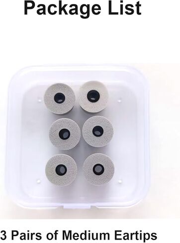 Suspirit سماعات أذن من إسفنج الذاكرة بديلة لسماعات الأذن من أجل Shure SE215 SE535 SE846 SE315 SE425 سماعات أذن داخل الأذن (أسود، S/M/L) in Kuwait