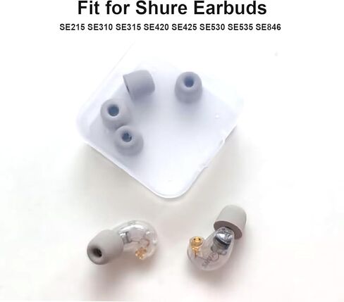 Suspirit سماعات أذن من إسفنج الذاكرة بديلة لسماعات الأذن من أجل Shure SE215 SE535 SE846 SE315 SE425 سماعات أذن داخل الأذن (أسود، S/M/L) in Kuwait