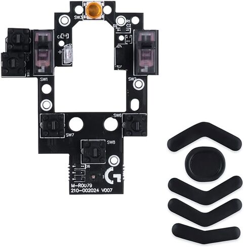 HUYUN Mouse Switch Button Micro Switch Board with Mice Feet Sticker Replacement for Logi G604 Wireless Gaming Mouse (TTC Gold 80M) in Kuwait