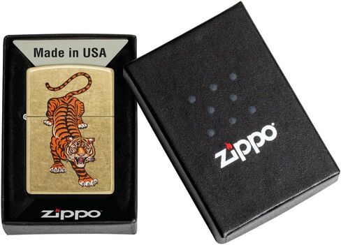 Zippo Prowling Tiger Regular Street Brass Pocket Lighter in Saudi Arabia