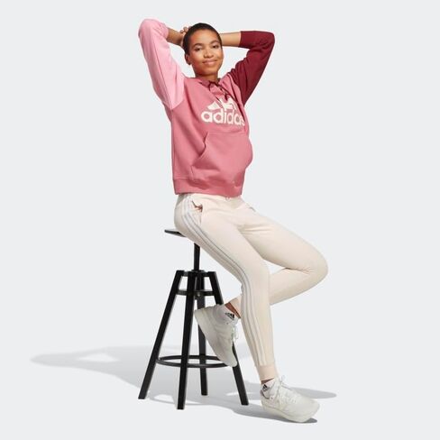 adidas Women's Plus Size Essentials 3-Stripes French Terry Cuffed Pants in Kuwait