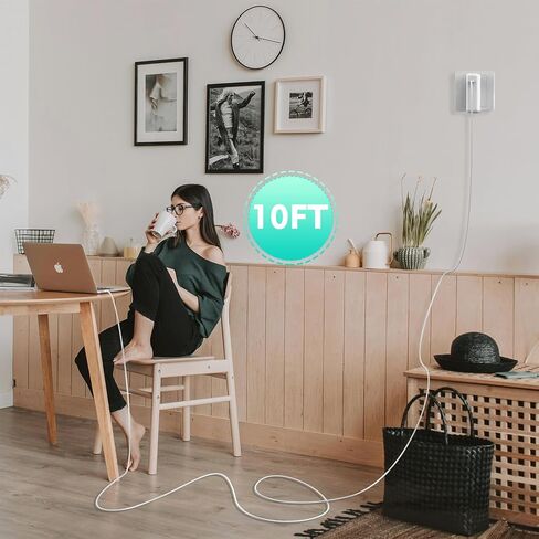 70 واط لشاحن MacBook السريع مع سلك شاحن طويل 140 واط USB C إلى USB C، محول طاقة شاحن MacBook USB C + سلك شاحن USB C 10FT لجهاز MacBook Air/MacBook Pro 13 بوصة/14 بوصة/15 بوصة/16 ​​بوصة، آي باد in Kuwait