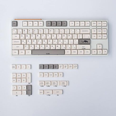 Gliging PBT 137 Key XDA Profile DYE-SUB أغطية المفاتيح اليابانية الرمادية شخصية موضوع Keycap للوحة المفاتيح الميكانيكية Cherry Mx Switch in Saudi Arabia