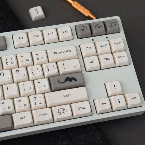 Gliging PBT 137 Key XDA Profile DYE-SUB أغطية المفاتيح اليابانية الرمادية شخصية موضوع Keycap للوحة المفاتيح الميكانيكية Cherry Mx Switch in Saudi Arabia