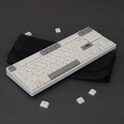 Gliging PBT 137 Key XDA Profile DYE-SUB أغطية المفاتيح اليابانية الرمادية شخصية موضوع Keycap للوحة المفاتيح الميكانيكية Cherry Mx Switch in Saudi Arabia
