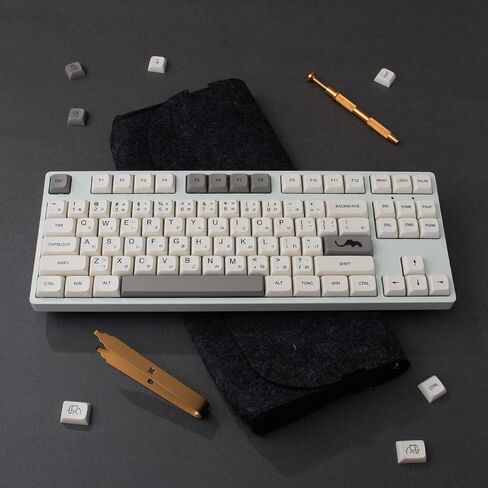 Gliging PBT 137 Key XDA Profile DYE-SUB أغطية المفاتيح اليابانية الرمادية شخصية موضوع Keycap للوحة المفاتيح الميكانيكية Cherry Mx Switch in Saudi Arabia