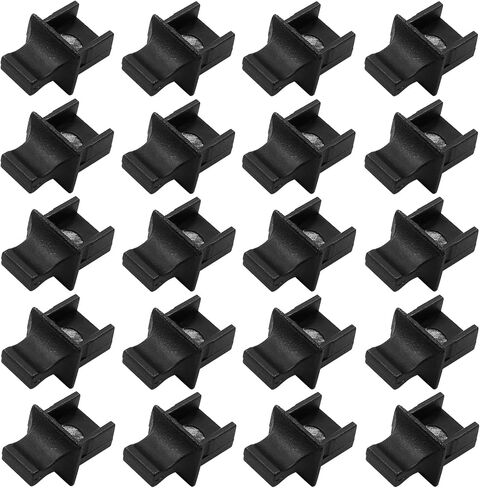 20 قطعة من أغطية الغبار RJ45 - أغطية سدادة حماية لمنفذ إيثرنت بلاستيكي بمقبس RJ45 - واقي منفذ للمحور والتلفزيون والكمبيوتر in Saudi Arabia