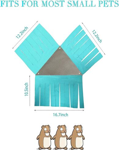 مخبأ زاوية للحيوانات الصغيرة من 3 جوانب، مخبأ خنزير غينيا من قطعتين، مخبأ غابة الصوف في الزاوية لخنازير غينيا، والقوارض، والشنشيلا، والقنافذ in Kuwait
