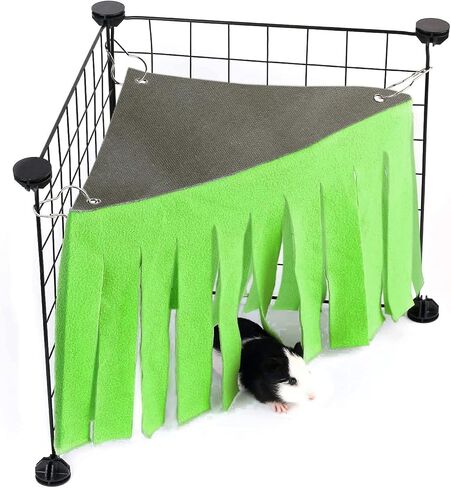 مخبأ زاوية للحيوانات الصغيرة من 3 جوانب، مخبأ خنزير غينيا من قطعتين، مخبأ غابة الصوف في الزاوية لخنازير غينيا، والقوارض، والشنشيلا، والقنافذ in Kuwait