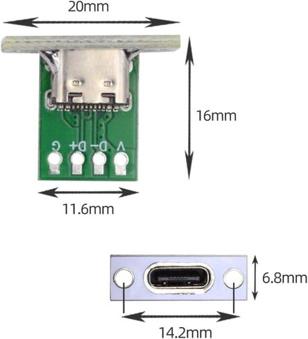 chenyang 5 Pack USB C DIY Connector 24Pin Female Socket Port Repair Replacement Solder Adapter with Panel Mount Screw Hole in Saudi Arabia
