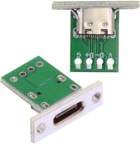 chenyang 5 Pack USB C DIY Connector 24Pin Female Socket Port Repair Replacement Solder Adapter with Panel Mount Screw Hole in Saudi Arabia