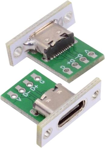chenyang 5 Pack USB C DIY Connector 24Pin Female Socket Port Repair Replacement Solder Adapter with Panel Mount Screw Hole in Saudi Arabia