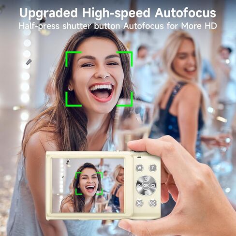 Digital Camera, Autofocus 48MP UHD 4K Vlogging Camera 16X Digital Zoom, Portable Compact Point and Shoot Digital Camera for Teens Adult Beginner in Saudi Arabia