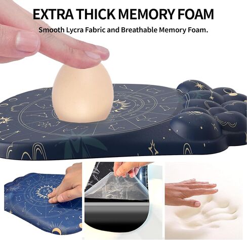 Ergonomic Mouse pad and Keyboard Wrist Rest,2 in1 Cloud Keyboard Wrist Rest+Cloud Mouse Pad, Non-Slip Wrist Rest for Computer Keyboard, Made Easy Typing & Relieve Wrist Pain Green in Saudi Arabia