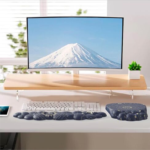 Ergonomic Mouse pad and Keyboard Wrist Rest,2 in1 Cloud Keyboard Wrist Rest+Cloud Mouse Pad, Non-Slip Wrist Rest for Computer Keyboard, Made Easy Typing & Relieve Wrist Pain Green in Saudi Arabia
