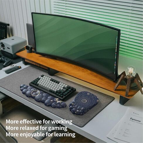 Ergonomic Mouse pad and Keyboard Wrist Rest,2 in1 Cloud Keyboard Wrist Rest+Cloud Mouse Pad, Non-Slip Wrist Rest for Computer Keyboard, Made Easy Typing & Relieve Wrist Pain Green in Saudi Arabia