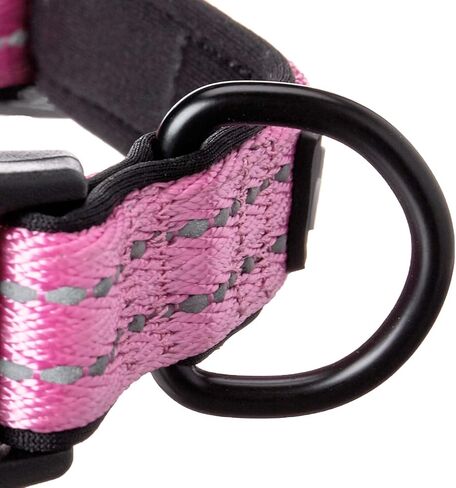 alcott Adventure Dog Collar with Reflective Stitching & Neoprene Padding, Medium, Pink in Saudi Arabia