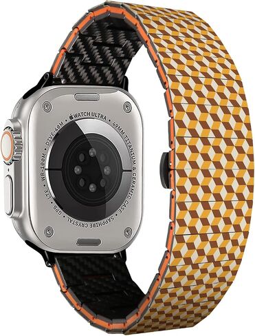 Compatible with Apple Watch Band Carbon Fiber Band for iwatch Ultra 2/Ultra/10/9/8/7/6/SE/5/4/3/2/1, 100% Carbon Fiber Apple Watch Band in Saudi Arabia