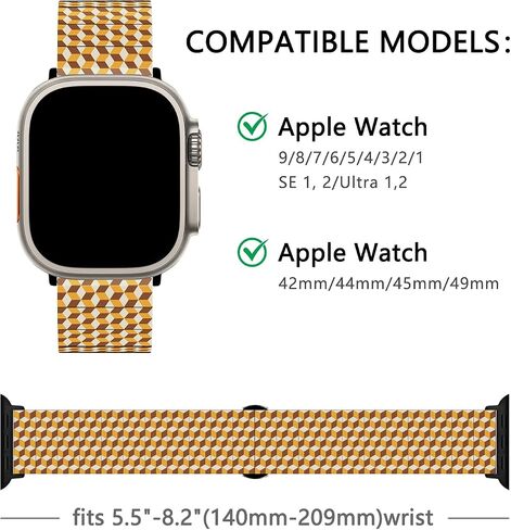 Compatible with Apple Watch Band Carbon Fiber Band for iwatch Ultra 2/Ultra/10/9/8/7/6/SE/5/4/3/2/1, 100% Carbon Fiber Apple Watch Band in Saudi Arabia