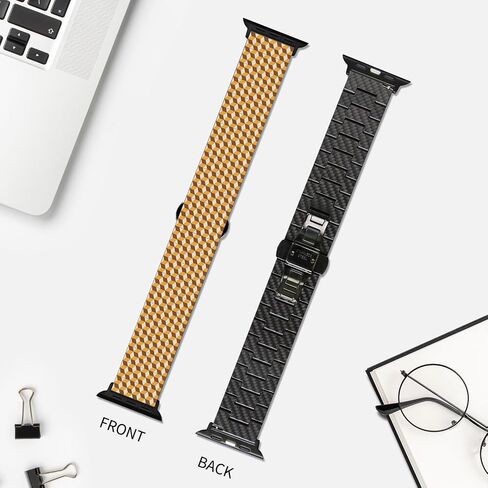 Compatible with Apple Watch Band Carbon Fiber Band for iwatch Ultra 2/Ultra/10/9/8/7/6/SE/5/4/3/2/1, 100% Carbon Fiber Apple Watch Band in Saudi Arabia
