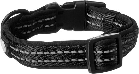 alcott Adventure Dog Collar with Reflective Stitching & Neoprene Padding, Medium, Pink in Saudi Arabia