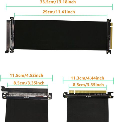 SinLoon PCI-E Express X16 Riser Extend Card PCIE 3.0 Cable Card Extension Port Adapter High Speed Riser Card Compatible with GTX RTX Series, Radeon Series Graphics Card （300mm） in Saudi Arabia
