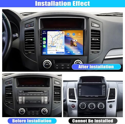 [2+64G] ستيريو سيارة Android 13 لسيارة Mitsubishi Pajero 4 V80 V90 2006-2014 مع Carplay اللاسلكي وAndroid Auto، راديو سيارة بشاشة لمس 9 بوصة مع GPS WiFi Bluetooth FM/RDS HiFi SWC AUX-in+AHD كاميرا احتياطية in Saudi Arabia